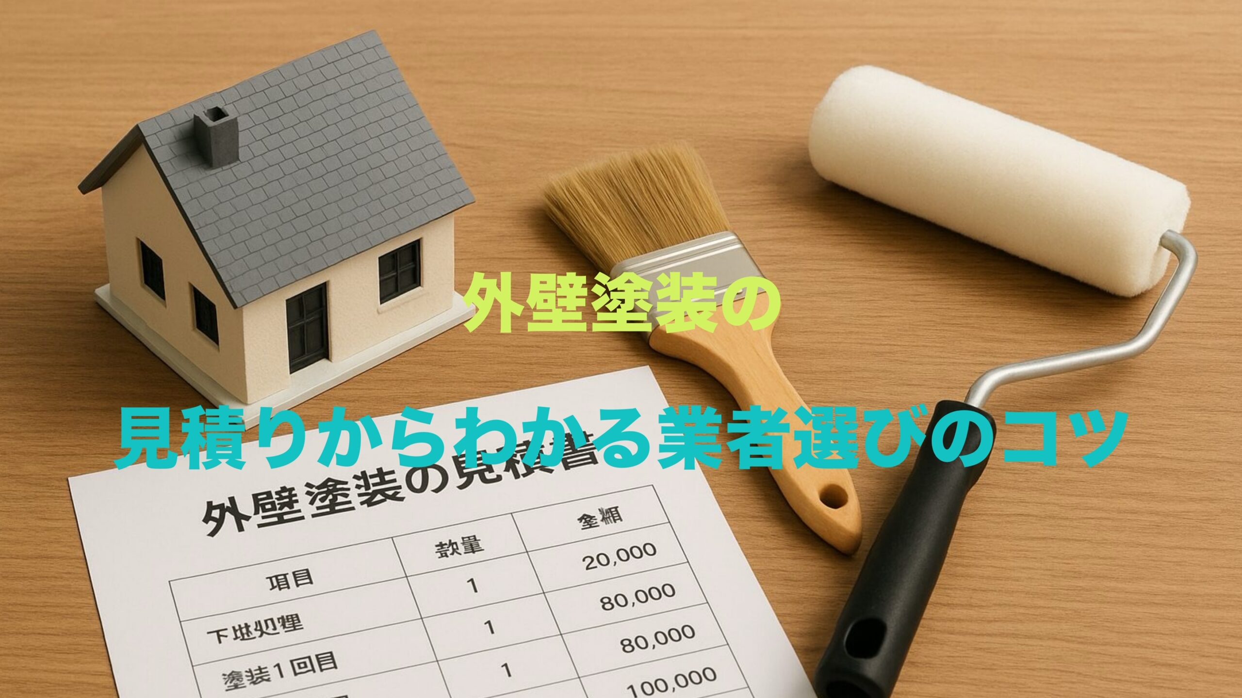 見積書はただの金額の羅列ではない‼ 外壁塗装の見積もりからわかる業者選びのコツ